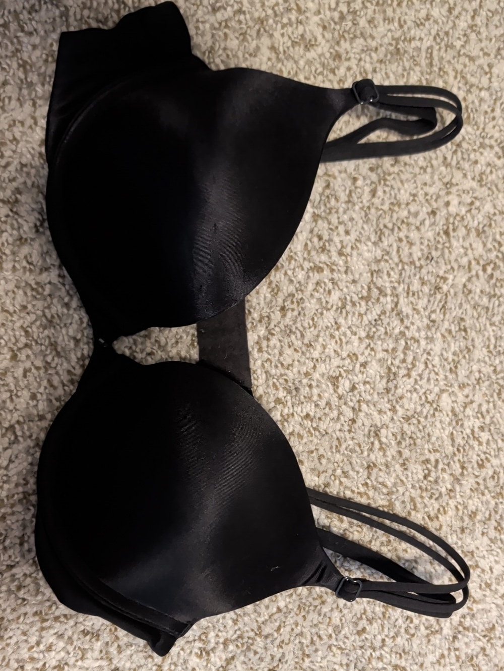 34B Victoria's Secret Black Satin T-Shirt Bra